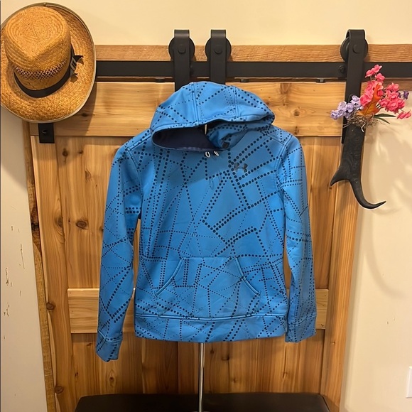 Under Armour Blue Hoodie with Geometric Design - Picture 1 of 6